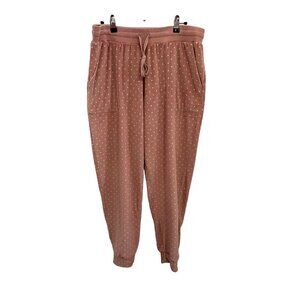 Three Dots Velour drawstring Joggers  size Large